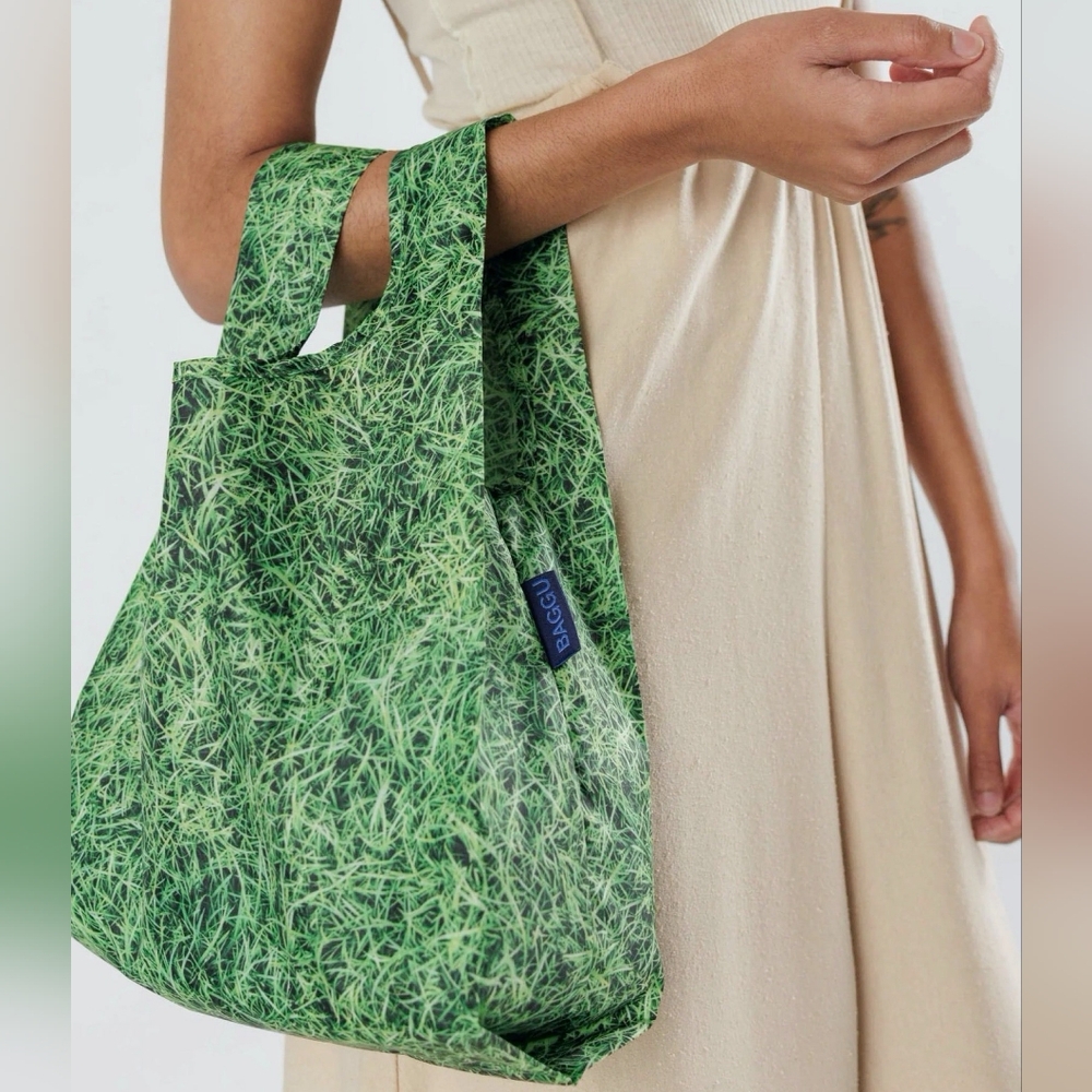 NWT BAGGU Baby Printed Reusable Tote Grass - Picture 3 of 4